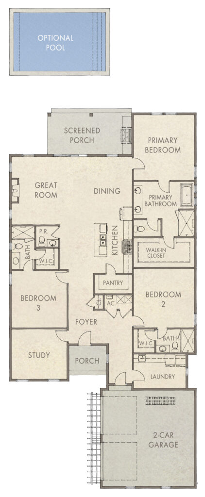 Royal Fern (3BR + Study) — floor plan